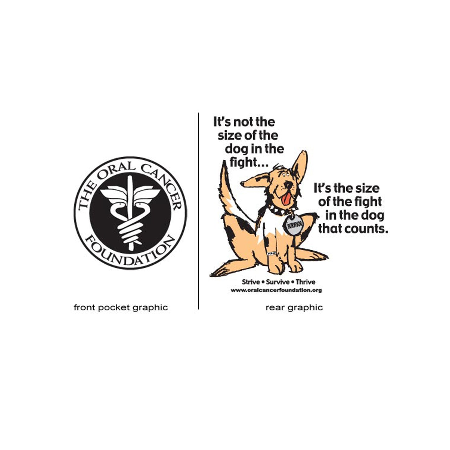 OCF T Shirt (Foundation mascot dog "Survivor")
